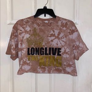 Tie Dye Crop Top Graphic Tee